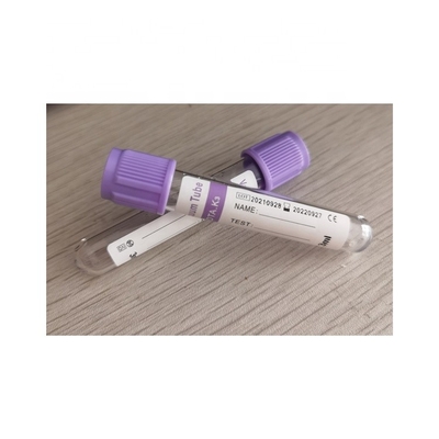 CE Mark Lavender Tabung EDTA Atas 8ml-10ml Edta K3 Tabung Pengumpul Darah