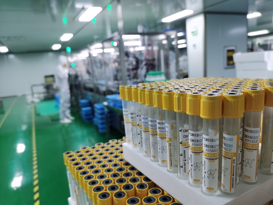 Safety Blood Sampling Gel Clot Activator Tube Golden Cap 13*75mm 13*100mm