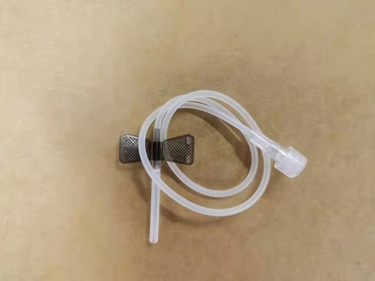 Jarum Kupu-Kupu Ungu 24 Gauge Steril Sekali Pakai Jarum Tes Darah Jarum Kupu-kupu