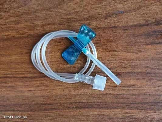 Jarum Kupu-Kupu Ungu 24 Gauge Steril Sekali Pakai Jarum Tes Darah Jarum Kupu-kupu