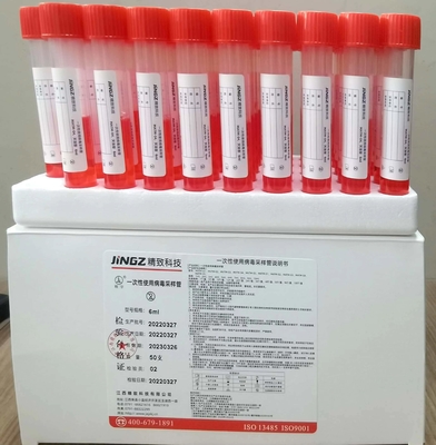 PP 5ml-10ml Virus Sampling Kit Vtm Sampling Tube Dengan 2 pcs Flocked Swab