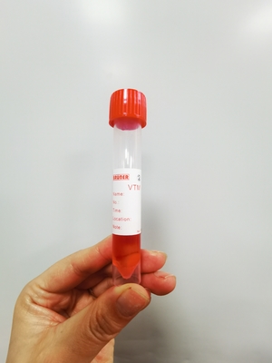Red Cap 10ml Spesimen Swab Transport Tube Dengan Solusi 3ml