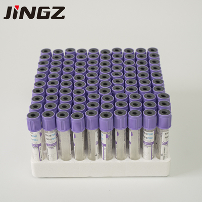 CE Disetujui K2 EDTA Tube Disposable Vacuum Blood Collection Tube 13 * 75mm