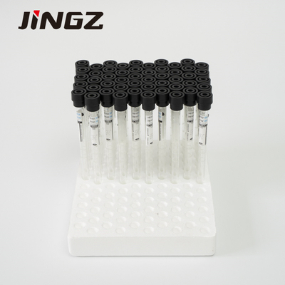 CE Hitam Sodium Sitrat Tabung Uji 8 * 120mm Botol Kaca Vacuum
