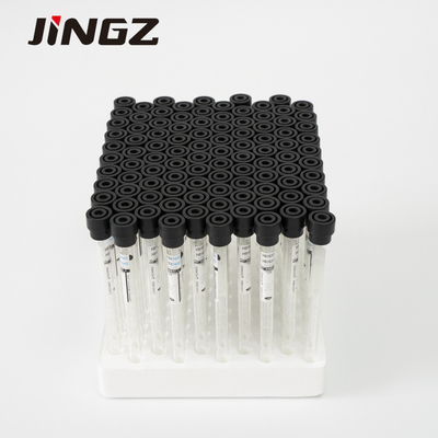 CE Hitam Sodium Sitrat Tabung Uji 8 * 120mm Botol Kaca Vacuum