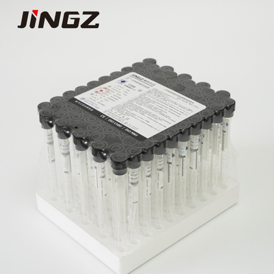 CE Hitam Sodium Sitrat Tabung Uji 8 * 120mm Botol Kaca Vacuum
