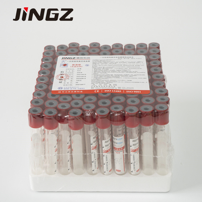 4ml Tanpa Tabung Pengumpul Darah Aditif Tabung Serum Top Merah 13 * 75mm