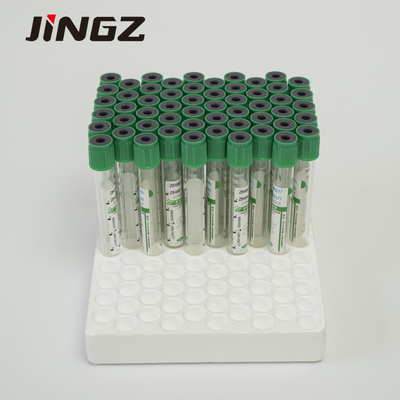 13*75mm Green Top Lithium Heparin Tube 4 Ml Tabung Darah Untuk Tes Biokimia
