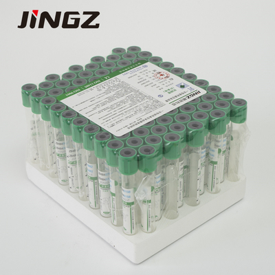 Penggunaan Tunggal 2ml-10ml Botol Koleksi Sampel Darah Lithium Heparin Hijau Tua