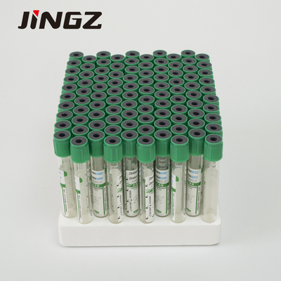 2-5ml Tabung Pengumpul Sampel Darah Plastik Kaca Hijau Lithium Heparin Vacuum