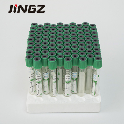 Tabung Pengumpul Sampel Darah Lithium Heparin Hijau Tabung Uji Vakum 2-10ml