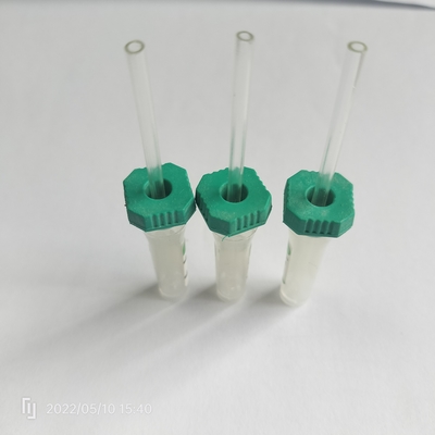 8*45mm Lithium Heparin Mini Tube Hijau Micro Non Vacuum Tube Dengan Pipe