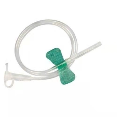 21 Gauge Green Blood Collection Jarum Kupu-kupu 5/8 Inci 1,5 Inci