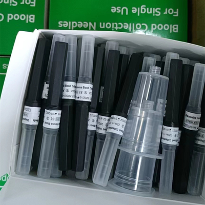 Jarum Vacuum Hitam 22g Jarum Koleksi Darah Multi Sampel Dengan Pemegang