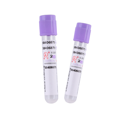 CE Disetujui K2 EDTA Tube Disposable Vacuum Blood Collection Tube 13 * 75mm