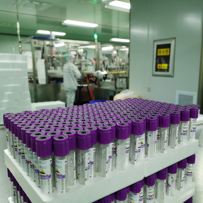 K3/K2 EDTA Tabung Lavender Cap Darah Vakum Koleksi Tabung 0.5-10Ml Kaca Plastik