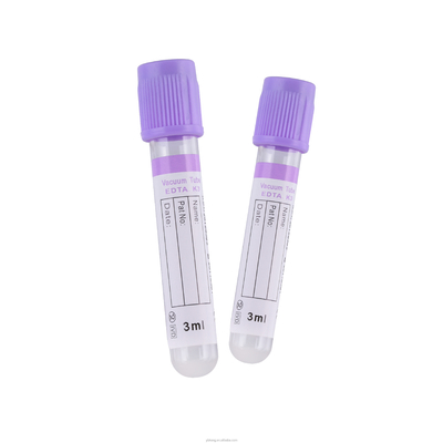 Disemprot K3edta Vacuum 2ml Kaca Botol Uji Darah Ungu Label OEM