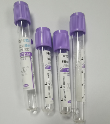 CE Disetujui 4ml Edta Tubes Purple Top Blood Draw Tubes Samples Tersedia