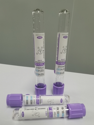 Singel Use 3ml K3 EDTA Blood Collection Tube Botol Darah Ungu
