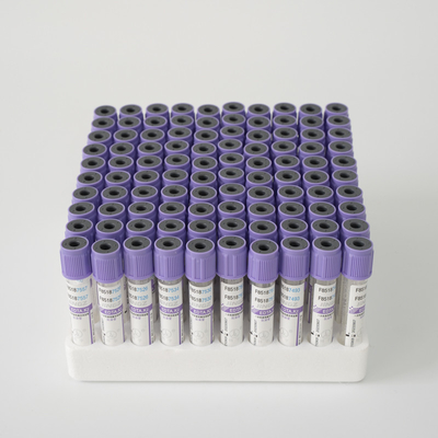 CE Disetujui 4ml Edta Tubes Purple Top Blood Draw Tubes Samples Tersedia