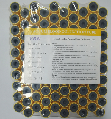Medis 4ml Gel Clot Activator Tube Vacuum Blood Collection Bottles13 * 75mm