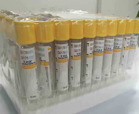 Tabung Penggerak Gumpalan Gel Plastik 6ml Sekali Pakai Untuk Pengumpulan Darah 13 * 100mm