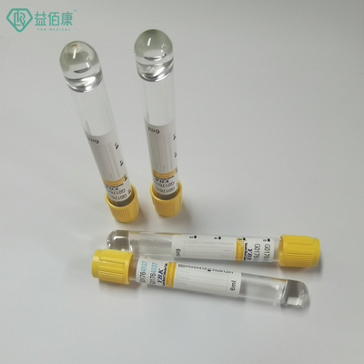 Yellow Cap Gel Clot Activator Tube 16*100mm Pengumpul Darah Vacuum