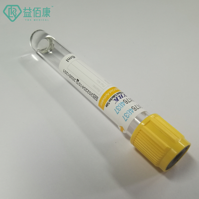Tabung Penggerak Gumpalan Gel Plastik 6ml Sekali Pakai Untuk Pengumpulan Darah 13 * 100mm