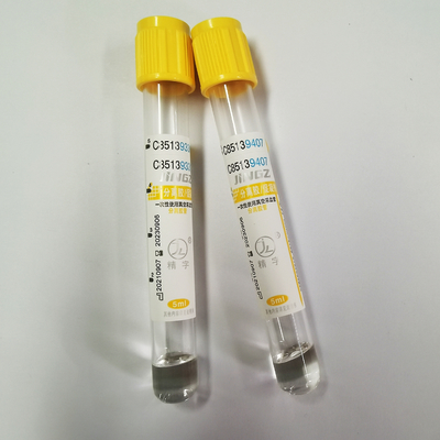 CE 13 * 100mm Sst Gel Clot Activator Tube Gold Top Untuk Pemeriksaan Medis