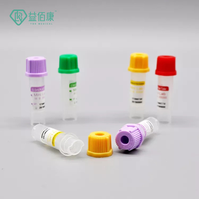 Heparin Vacuum Micro Blood Collection Tube 0.5ml PP 8 * 45mm Untuk Penggunaan Tunggal