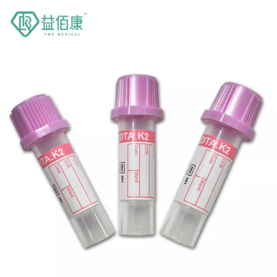 JINGZ 0.25ml-10ml Micro K3 EDTA Blood Collection Tube Dengan Tutup Kode Warna