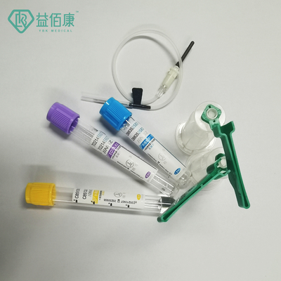 25 Pengukur Darah Koleksi Jarum Kupu-kupu 2-10ml Dengan Pemegang Pengaman