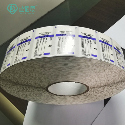 50 * 19mm Label Tabung Darah Medis 50-60mic Tebal Roll Packing