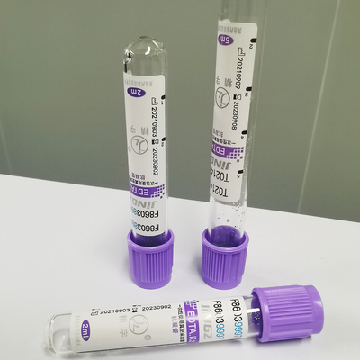 CE ISO Certified K3 Edta Vacuum 0.5ml-10ml Purple Top Test Tube