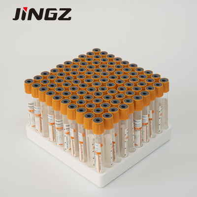 4ml Tabung Aktivator Gumpalan Serum Atas Merah Untuk Pengujian Koagulasi