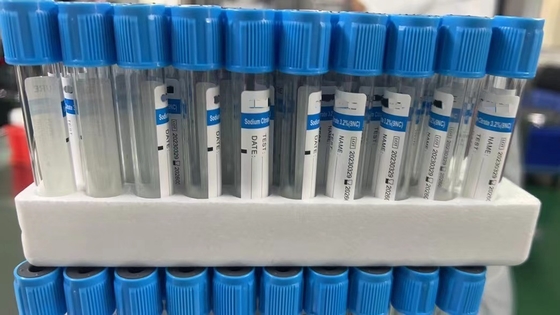 OEM 100 pcs/Rak Uji Darah Botol Pengaktif Gumpalan Adiktif/Sodium Sitrat/Heparin/Fluorida