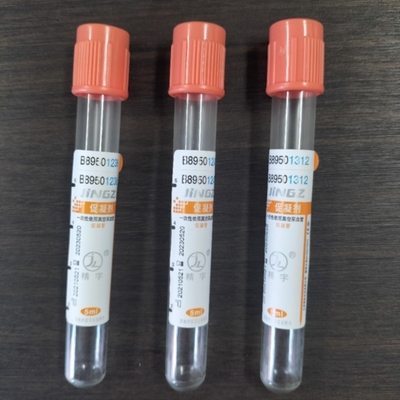 Tabung Koagulasi Merah Dengan Aktivator Gumpalan 4ml Tabung Vakum Kaca Pet