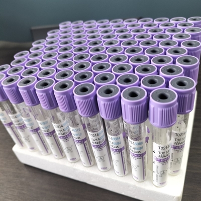 Lavender K2 EDTA Tube Untuk 1ml-10ml Draw Volume Dikemas dalam Kotak