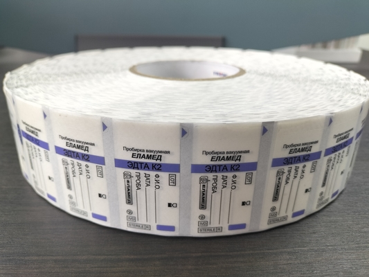 Stiker Medis Label Tabung Darah Dicetak Perlengkapan Perekat Permanen Layanan kustomisasi