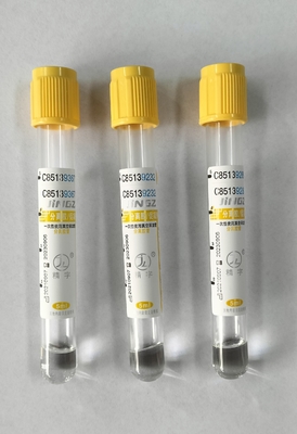 JINGZ Medical Vacuum Blood Collection Tube 2-10ml Gel Clot Activator Tube dengan Top kuning