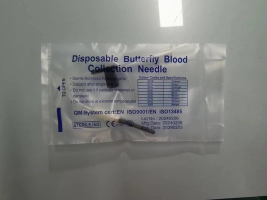 Single Winged Butterfly Needle Blood Collection Needle 21G 22G 23G 24G 25G Dengan Tanda Ce