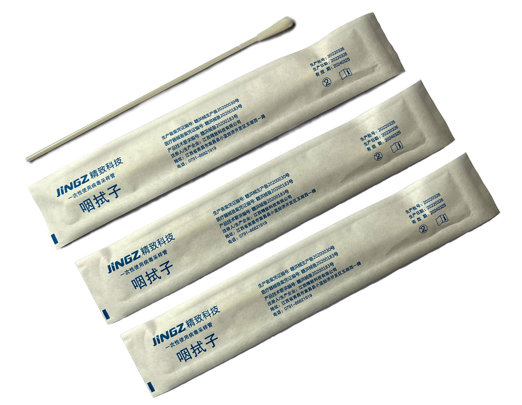 150mm Flocked Nasal Swab Untuk Koleksi Spesimen Kit Sampel Virus Covid-19