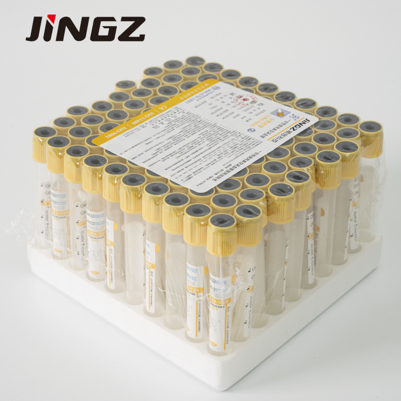 Kaca PET Yellow Top Serum Separator Tube 5 Ml SST Tube Untuk Rumah Sakit