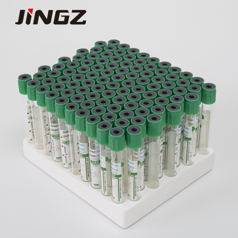 13*75mm Green Top Lithium Heparin Tube 4 Ml Tabung Darah Untuk Tes Biokimia