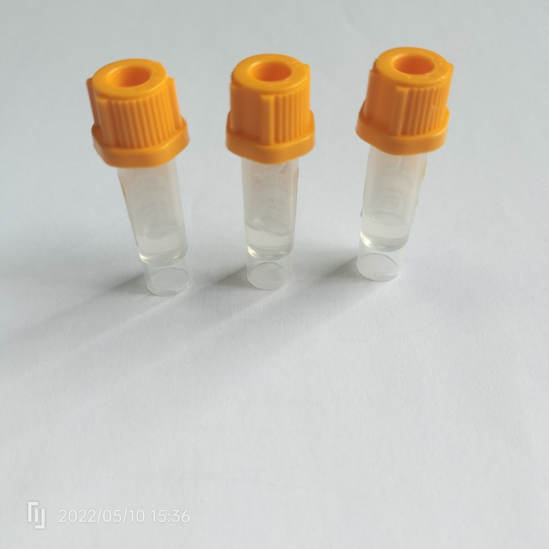 Tabung Pengumpul Darah Tutup Kuning Biokimia PP 0.5ml Gel Pemisah Tabung Darah