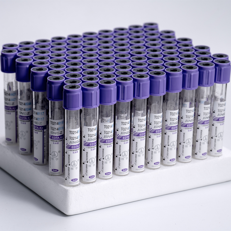 K3/K2 EDTA Tabung Lavender Cap Darah Vakum Koleksi Tabung 0.5-10Ml Kaca Plastik