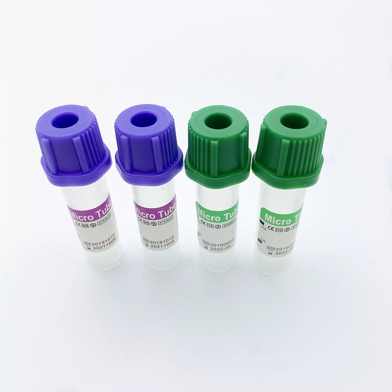 Lavender Tabung EDTA Kecil Mikro Non Vacuum Edta 0,5 ml Untuk Tes Pediatrik