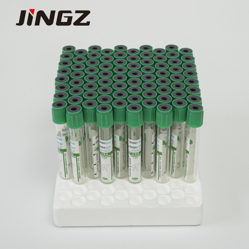 13*75mm Green Top Lithium Heparin Tube 4 Ml Tabung Darah Untuk Tes Biokimia