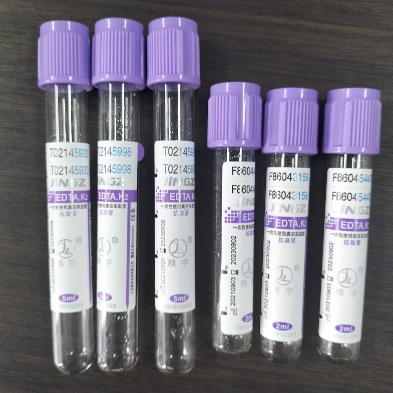 Tabung EDTA Warna Ungu Dengan Label Ungu Untuk Pengumpulan Sampel yang Optimal